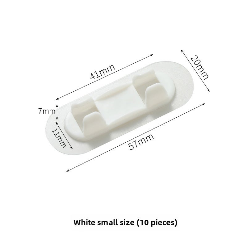 Self-Adhesive Cable Organizer Clips White trumpet [10 Pack]] 