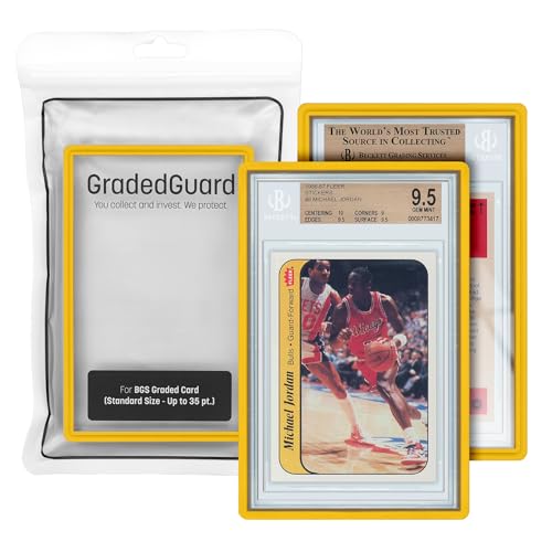 GradedGuard Graded Card Guard Case for Standard BGS Slab Case | Multiple Colors | Soft Touch Matte Finish | Stackable | Made to Fit BGS | Two Piece TPU and PC Design. (Yellow) - Image 1