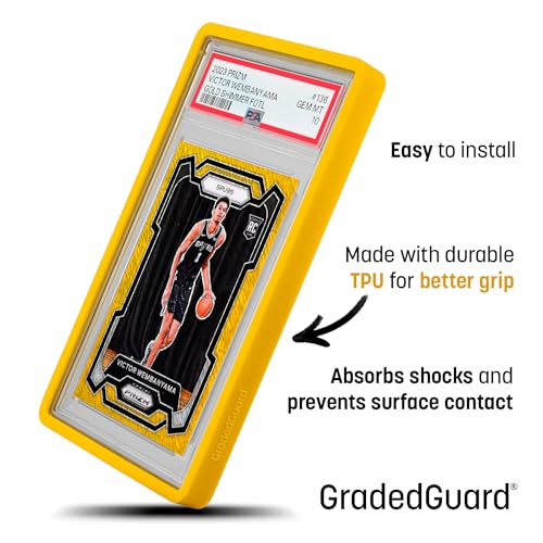 GradedGuard Graded Card Guard Case for Standard BGS Slab Case | Multiple Colors | Soft Touch Matte Finish | Stackable | Made to Fit BGS | Two Piece TPU and PC Design. (Yellow) - Image 2