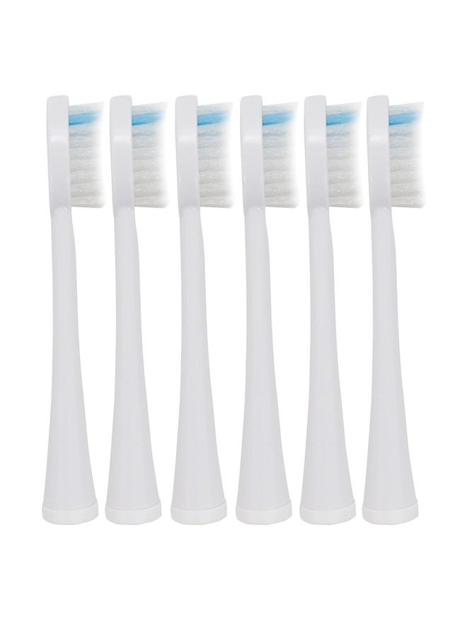 PDEEY Toothbrush Heads Replacement for Waterpik SF-02W, SF-03W, SF-01W Sonic Fushion 2.0 Model, Brush Head with Cover 6 PCS, White - Image 2