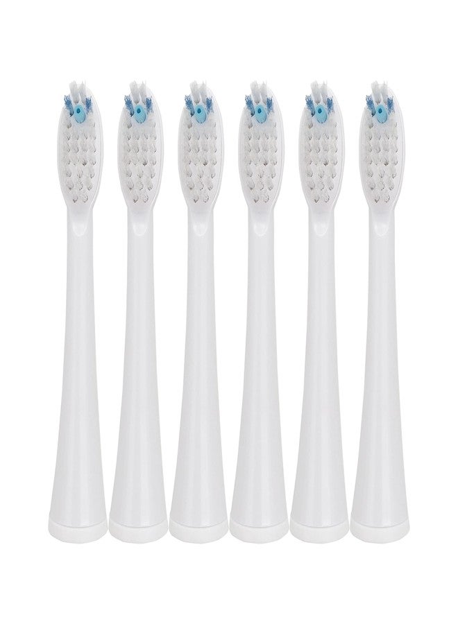 PDEEY Toothbrush Heads Replacement for Waterpik SF-02W, SF-03W, SF-01W Sonic Fushion 2.0 Model, Brush Head with Cover 6 PCS, White - Image 1