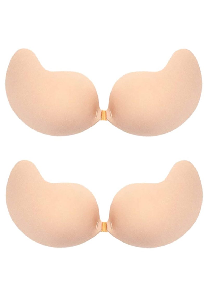 SYOSI Adhesive Invisible Bra, Adhesive Bra Push Up Backless Strapless Magic Sticky Bras for Women(2 Pack) - Image 1