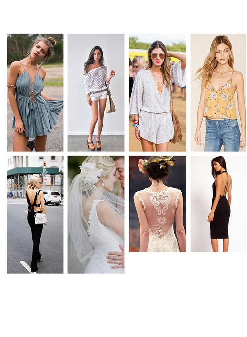 SYOSI Adhesive Invisible Bra, Adhesive Bra Push Up Backless Strapless Magic Sticky Bras for Women(2 Pack) - Image 3