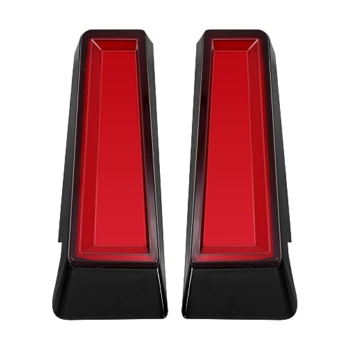 CARGLETRUE Saddlebag Filler Lights Auxiliary Lights LED Running Brake Lamp Turn Signals Fit For Harley Touring Steet Glide Road Glide Road King Special 20142023 CplorBlack and Red - Image 3