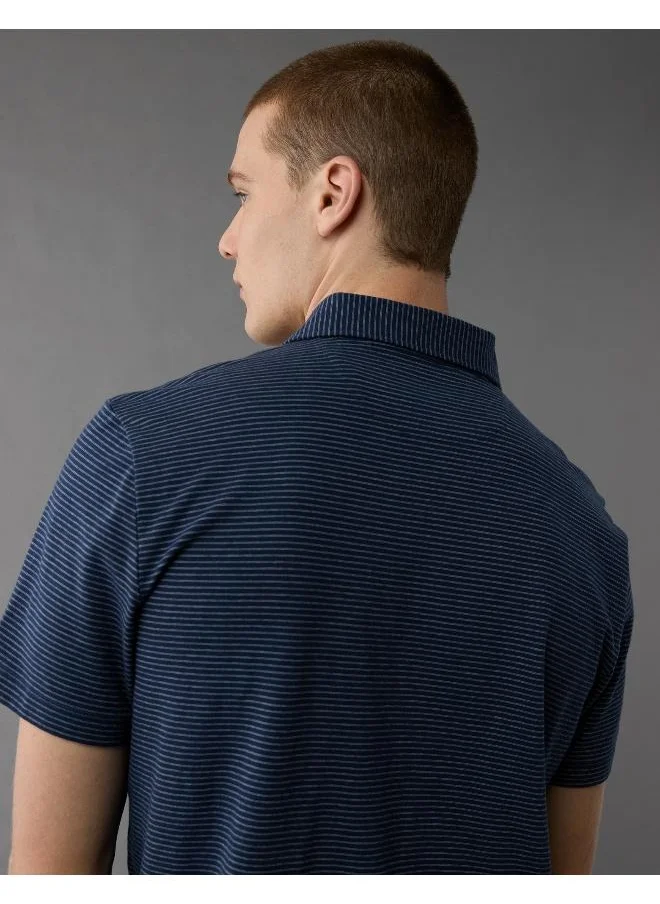 امريكان ايجل AE Club Striped Polo Shirt
