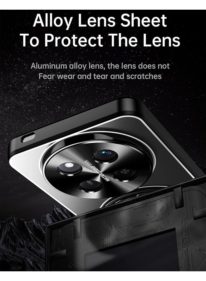 erorex Case Compatible With Honor X9C 5G X60 Pro Metal Matte Case Compatible With Mag Safe Camera Lens Protection Shockproof Slim Phone Case Cover With 360 Rotatable Ring Stand Black  - Image 5