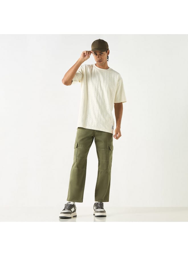 STARTER Starter All-Over Textured Sweater with Short Sleeves and Crew Neck  - Image 2