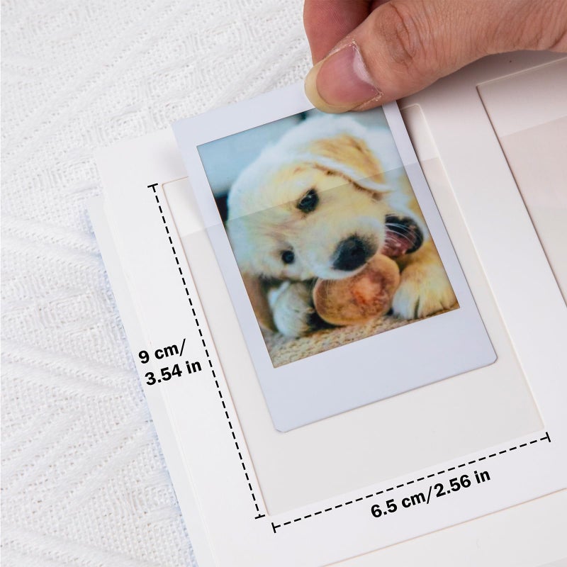 Ruibytree 128 Pockets Instant Mini Photo Album for 2x3 Pictures, Faux Leather Hardcover Fits Polaroid Photo Albums with Writing Space for Fujifilm Instax Mini Series Instant Film, White - Image 4
