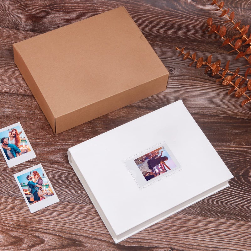 Ruibytree 128 Pockets Instant Mini Photo Album for 2x3 Pictures, Faux Leather Hardcover Fits Polaroid Photo Albums with Writing Space for Fujifilm Instax Mini Series Instant Film, White - Image 2