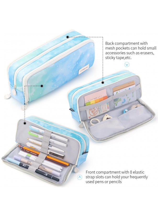 CICIMELON Large Capacity Pencil Case 3 Compartment Pouch Pen Bag for School Teen Girl Boy Men Women (Dream) - Image 3