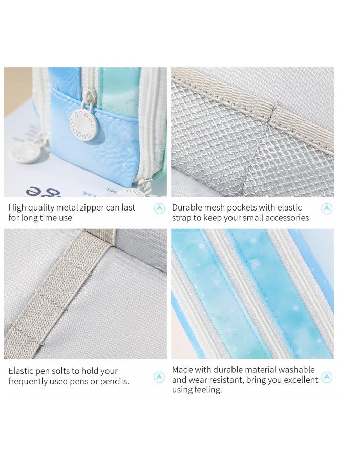 CICIMELON Large Capacity Pencil Case 3 Compartment Pouch Pen Bag for School Teen Girl Boy Men Women (Dream) - Image 4