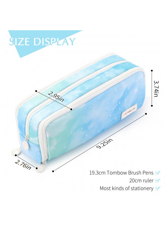 CICIMELON Large Capacity Pencil Case 3 Compartment Pouch Pen Bag for School Teen Girl Boy Men Women (Dream) - Image 5