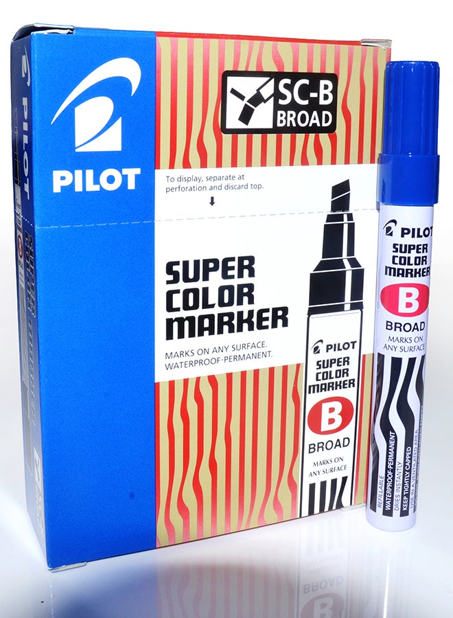 PILOT SC-B-L PERMANENT MARKER BROAD BLUE - Image 1