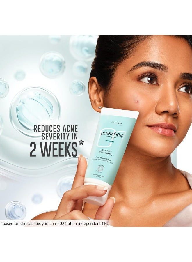Dermafique Acne Avert Gel Cleanser 100ml | 2% Salicylic Acid Face wash, Gentle Cleanser for Acne Prone Skin | Reduces Acne Severity in 2 weeks* | For Men & Women | Dermatologist tested on Indian Skin - Image 4