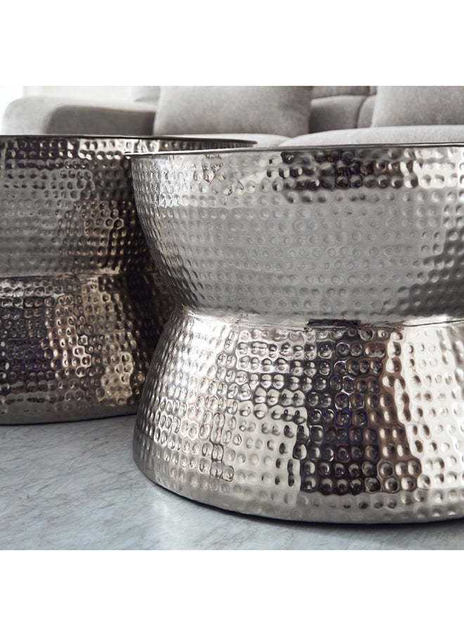 Home Box - Orient 2-Piece Hammered Coffee Table Set 80 x 42 x 80 cm - Image 1
