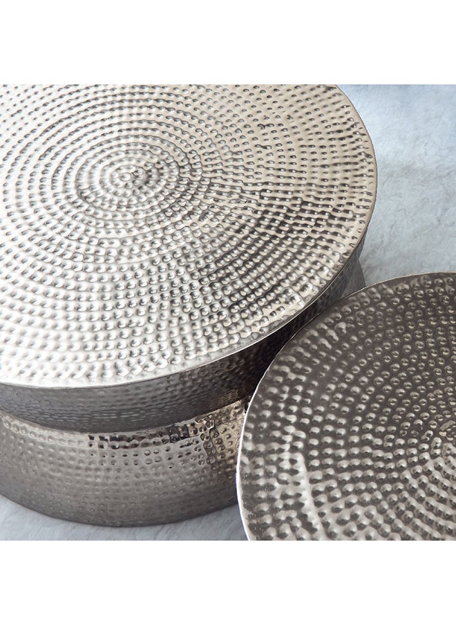 Home Box - Orient 2-Piece Hammered Coffee Table Set 80 x 42 x 80 cm - Image 1