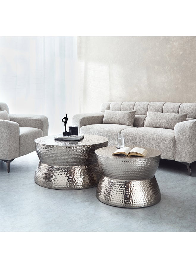 Home Box - Orient 2-Piece Hammered Coffee Table Set 80 x 42 x 80 cm - Image 1