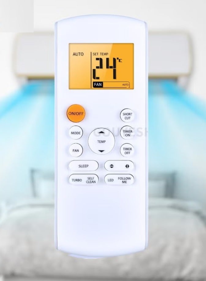 ELTRAZONE NEW Original Remote Control RG57A16/BGEF for Midea FRESH AC Air Conditioner | Compatible with RG57A2/BGEF Models | Cool & Heat Modes with Backlight for Easy Use - Image 1