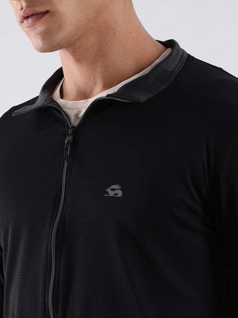 ADRO Sunscreen Jacket for Men UV Sun Advanced Protection Running Jackets For Men Biker Jackets with Zipper Sports jacket for men | SSJ-PLN-BL-L - Image 4
