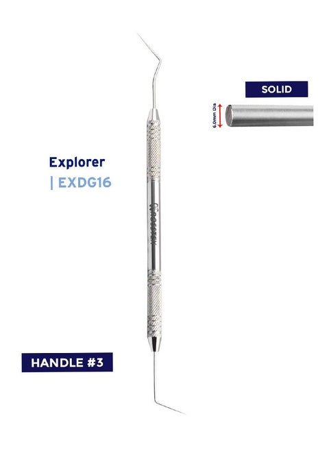 Dental Instrument Explorer/Probe Fig.dg16 with handle no. 3