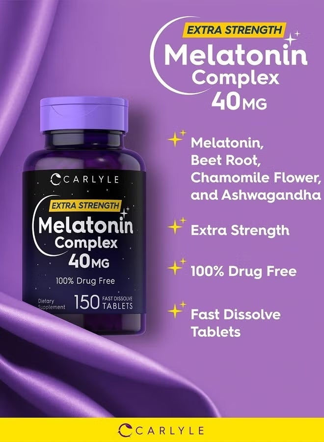 Carlyle Melatonin Complex 40 mg, 150 Fast-Dissolve Tablets - Image 5