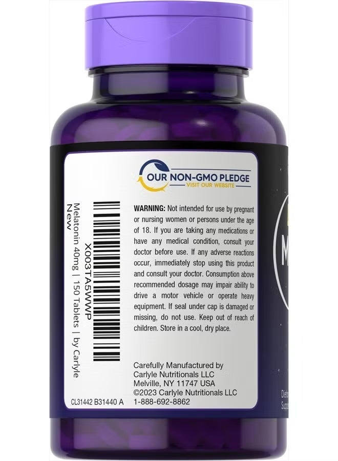 Carlyle Melatonin Complex 40 mg, 150 Fast-Dissolve Tablets - Image 4