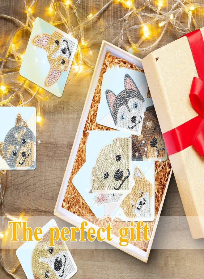 YLOLUL 8 Pcs Dog Diamond Painting Corner Bookmark Dog 5D DIY Page Book Marks Triangle Book Lovers Gifts for Women Girls Art Craft Reading Lovers Presents - Image 4