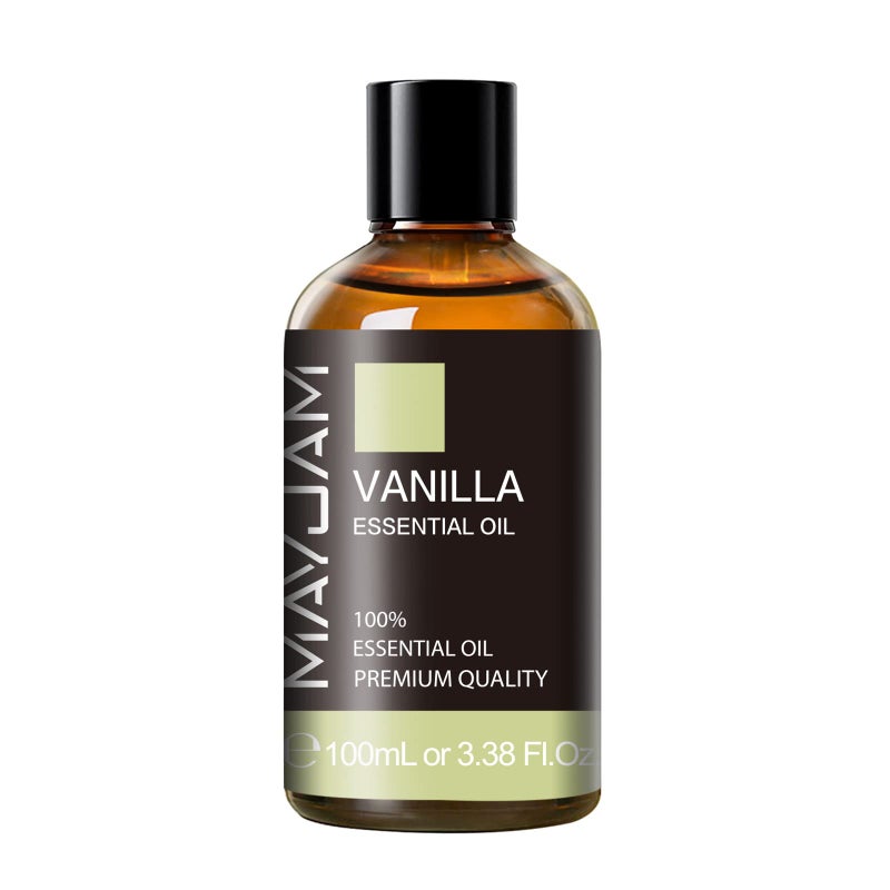 MAYJAM Vanilla Essential Oil 100ml, MAYJAM Premium Essential Oils for Aromatherapy, Diffuser, Soap Making, Candle Making, Large Bottle Vanilla Oil with Gift Box(3.38fl.oz) - Image 2