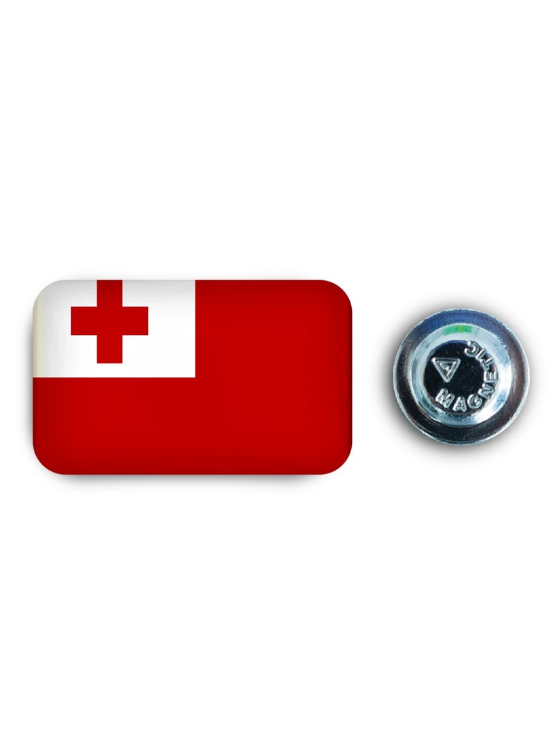 971MEDIA Tonga Flag Magnetic Badge - Image 1