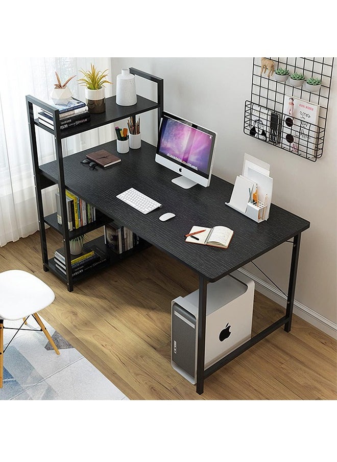 JCB CHIC - Computer Desk with Storage Shelves，Home Office Desk with Bookshelf，120cm Study Writing Table Corner Desk，PC Laptop Desk with Extra Strong Legs - Image 1