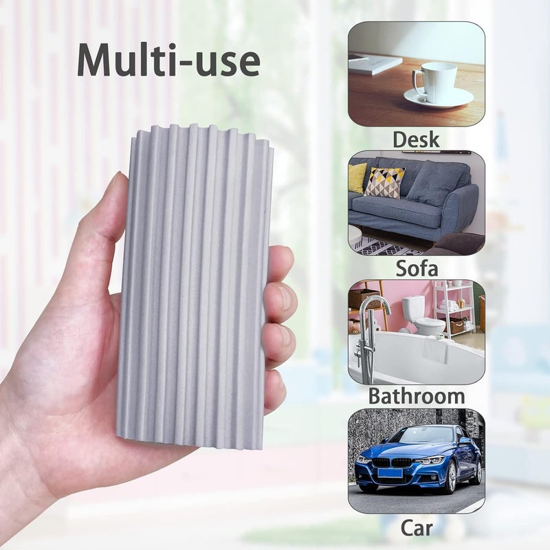 Dwariyan Dwariyan 4 Pack Damp Duster Magical Dust Cleaning Sponge Duster for Cleaning Venetian Wooden Blinds Vents Radiators Skirting Boards Mirrors and Cobwebs Traps Dust  - Image 5