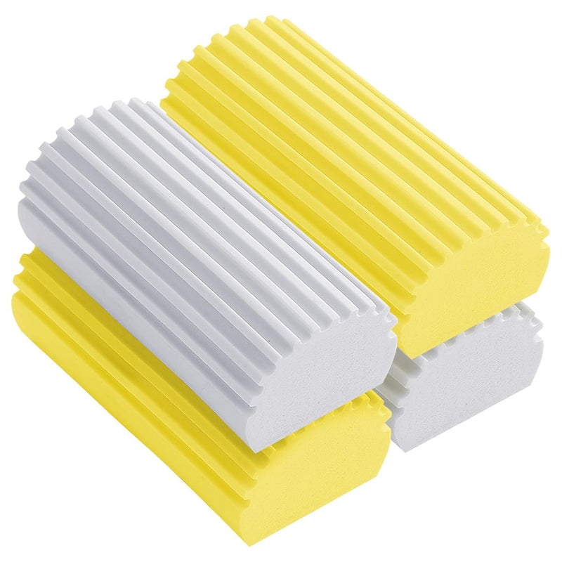 Dwariyan Dwariyan 4 Pack Damp Duster Magical Dust Cleaning Sponge Duster for Cleaning Venetian Wooden Blinds Vents Radiators Skirting Boards Mirrors and Cobwebs Traps Dust  - Image 1
