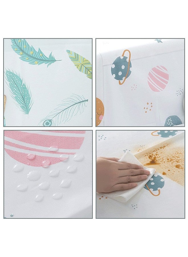 wolpin 1Pc Fridge Cover For Top Double Door With 6 Utility Pockets Designer Prints Waterproof - Image 3