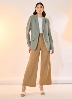 Take Two Texture Notch Lapel Longline Blazer with Pockets  - Image 2