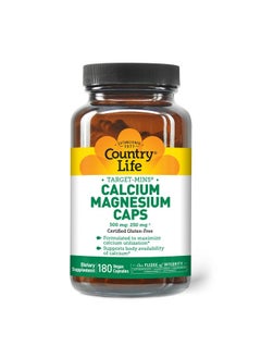 Country Life Target Mins Calcium Magnesium Caps 500Mg: 250Mg 180 Vegan Capsules Certified Gluten Free Certified Vegan  - Image 2