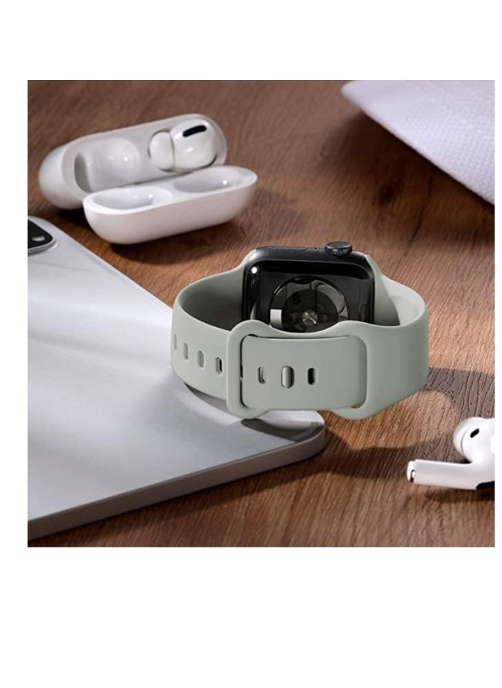 Generic - Bands Compatible with Apple Watch Ultra 49mm 45mm 44mm 42mm Replacement Soft Silicone Strap for iWatch Ultra/Ultra 2 Series SE SE2 9 8 7 6 5 4 3 2 1 - Image 1