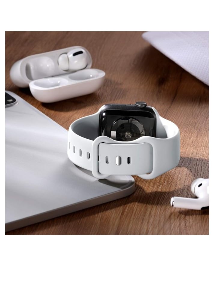 Generic - Bands Compatible with Apple Watch Ultra 49mm 45mm 44mm 42mm Replacement Soft Silicone Strap for iWatch Ultra/Ultra 2 Series SE SE2 9 8 7 6 5 4 3 2 1 - Image 1
