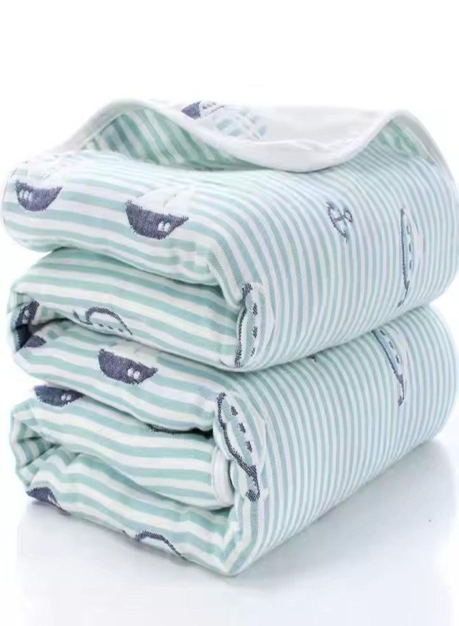 MumsLap Baby Muslin Blanket for Newborn | 6 Layer Gauze Cotton | Soft Swaddle Wrap Blanket/Quilt/Bath Towel/Nursing Cover/Crib Blankets for Boys and Girls (Sky Blue), 200 tc - Image 2
