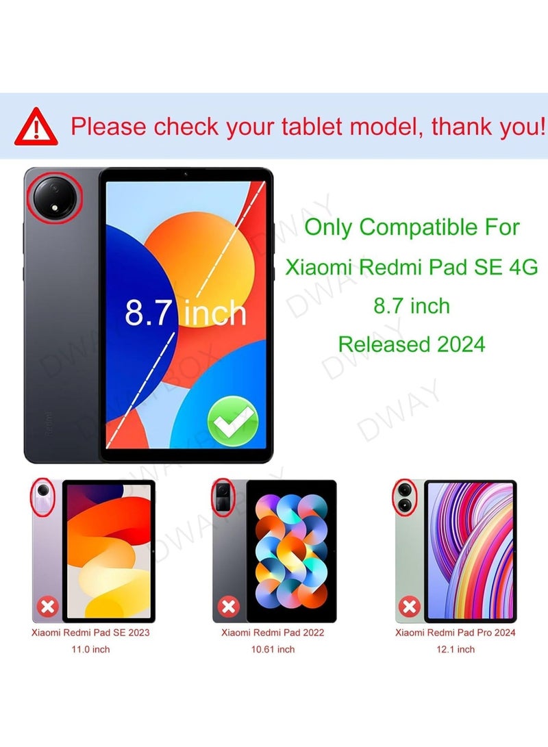 VKL Case Compatible with Xiaomi Redmi Pad SE 8.7 inch Released 2024, Lightweight Hard Shell Protective Case with Multi-Angle Stand,Automatic sleep/wake-up (Rose Gold) - Image 2