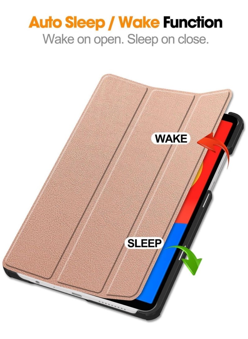 VKL Case Compatible with Xiaomi Redmi Pad SE 8.7 inch Released 2024, Lightweight Hard Shell Protective Case with Multi-Angle Stand,Automatic sleep/wake-up (Rose Gold) - Image 4