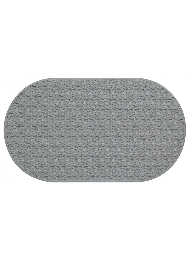 Pan Home Athens Pvc Tubmat 68x38cm | Grey | Plastic | Water Resistant, Anti Skid - Image 2