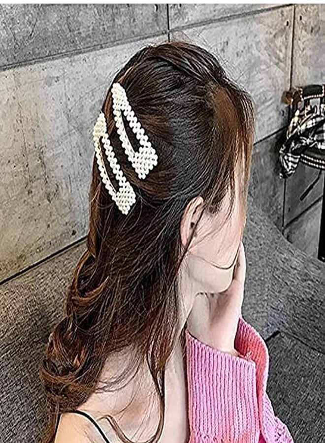 Kashish's 8 Piece Korean Style Pearl Hair Clips Large Hair Clips Pins Barrette Hair for Women Girls Fashion Hair Accessories Hair Accessories set - Image 4