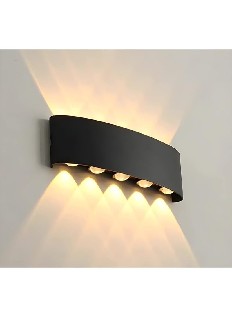 مصباح جداري LED عصري، قابل للرفع والخفض، لون أسود، مصباح جداري داخلي مزخرف لغرفة النوم، غرفة المعيشة، الردهة، إضاءة دافئة، موفر للطاقة. - Image 1