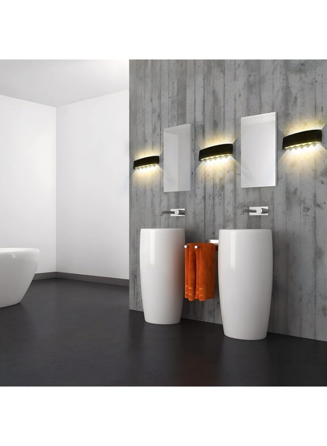 مصباح جداري LED عصري، قابل للرفع والخفض، لون أسود، مصباح جداري داخلي مزخرف لغرفة النوم، غرفة المعيشة، الردهة، إضاءة دافئة، موفر للطاقة. - Image 2