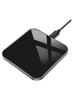 AGPtek AGPTEK Wireless Charger, Qi-Certified 15W Max Fast Wireless Charging Pad for all iPhone, Samsung, and other wireless charge supporting devices, air pods, earbuds and watch supported,  Black (No AC Adapter)  - Image 1