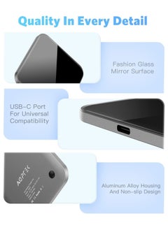 AGPtek AGPTEK Wireless Charger, Qi-Certified 15W Max Fast Wireless Charging Pad for all iPhone, Samsung, and other wireless charge supporting devices, air pods, earbuds and watch supported,  Black (No AC Adapter)  - Image 2