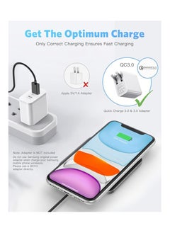 AGPtek AGPTEK Wireless Charger, Qi-Certified 15W Max Fast Wireless Charging Pad for all iPhone, Samsung, and other wireless charge supporting devices, air pods, earbuds and watch supported,  Black (No AC Adapter)  - Image 5
