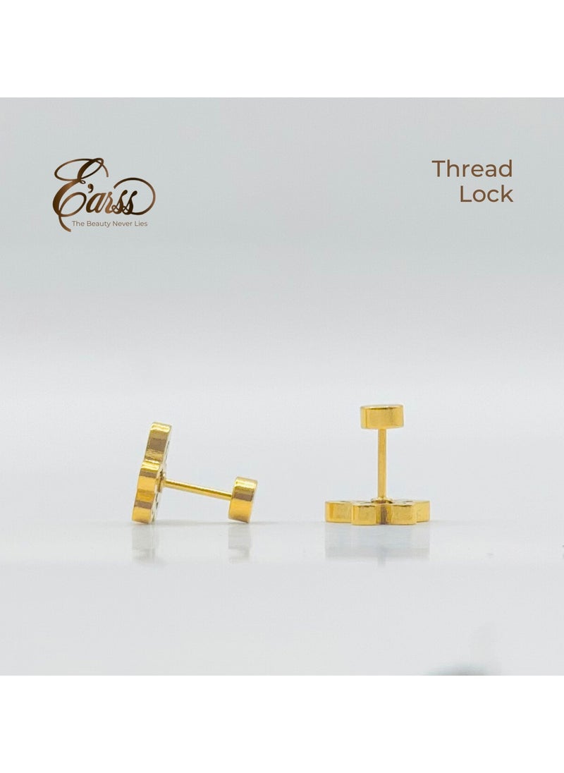 Earss Gold Butterfly Stud Earrings For Kids, Gold Plated  - Image 4