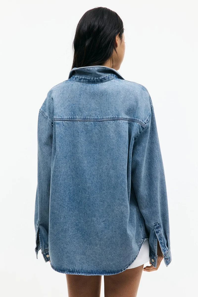 اتش اند ام Oversized denim shirt