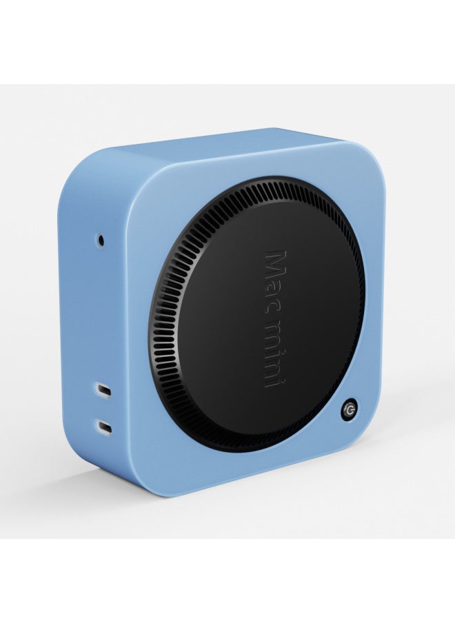 Generic - Drop-resistant Silicone Protective Cover For Mac Mini M4 Computer Host Dust-proof M4pro-Color:Apple Blue - Image 1